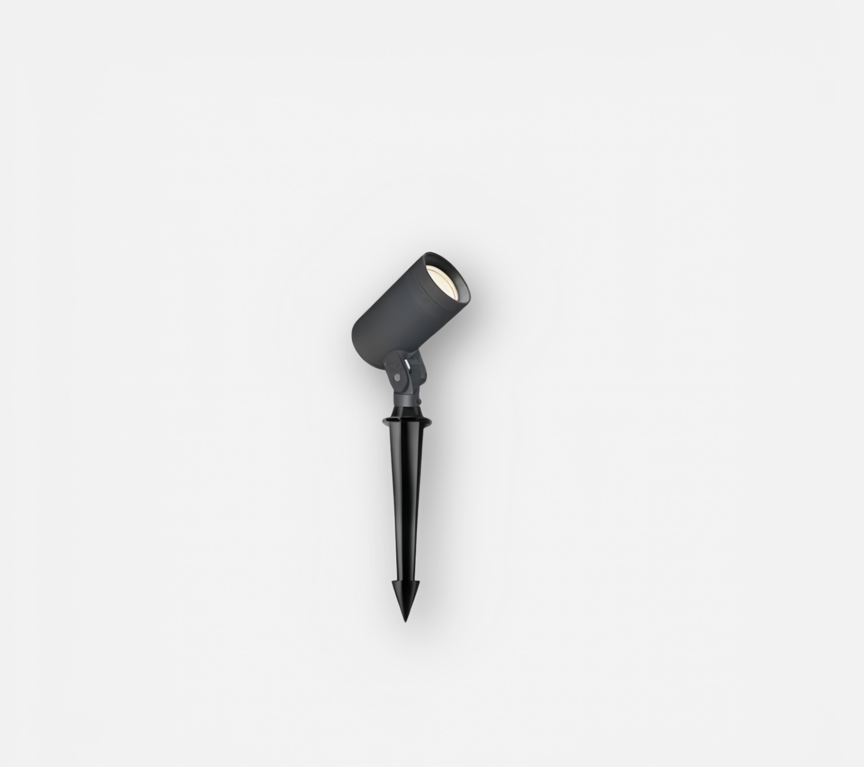 Black LED landscape spotlight, ground spike, garden/lawn installation, waterproof