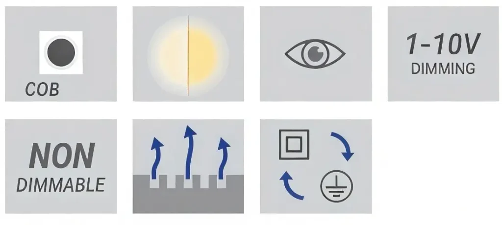 LED Wall Light Dual Beam Upward Lighting Effect